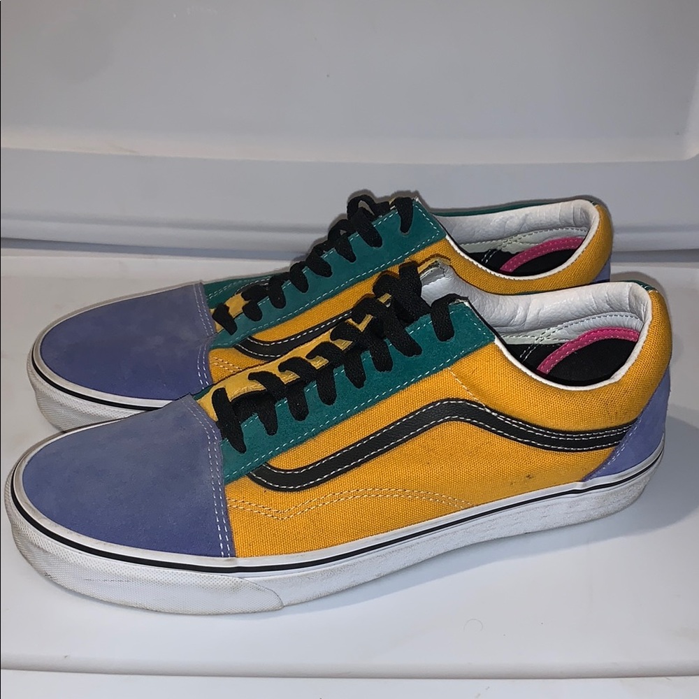 Vans Green Yellow Blue Color way Sneakers Men’s Size 12